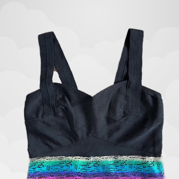 Metallic Rainbow Bodycon Mini Dress - Picture 2 of 7